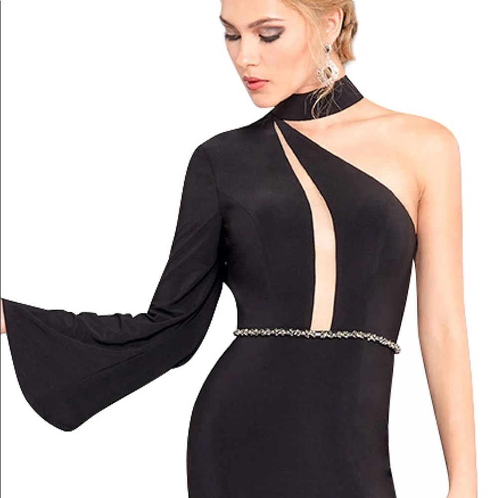 Rachel Allan Couture Black Evening Gown (8313)